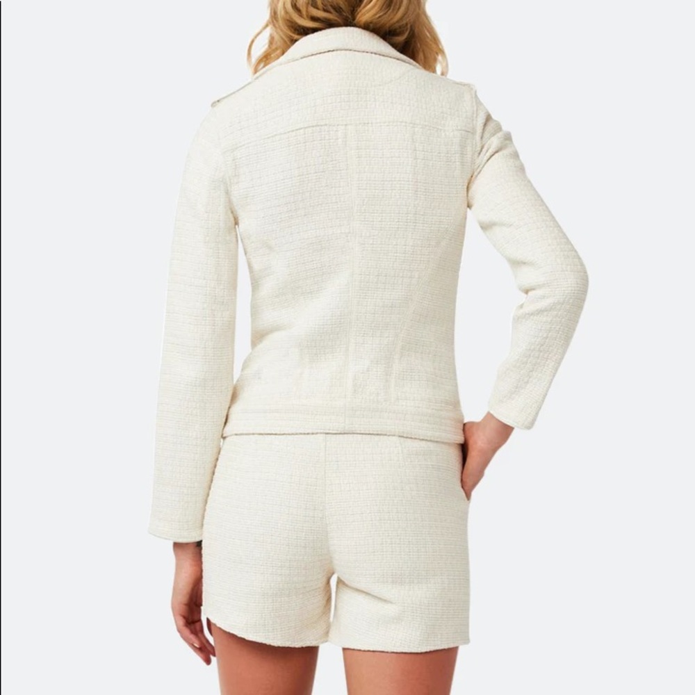 Adelaide AS by DF White Tweed Moto Jacket - XS - Picture 5 of 12